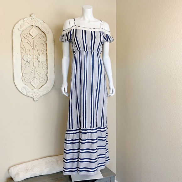 Pinkblush Dresses & Skirts - ❌SOLD❌ Pink blush | Blue and White Striped Maxi Dress | Size: S